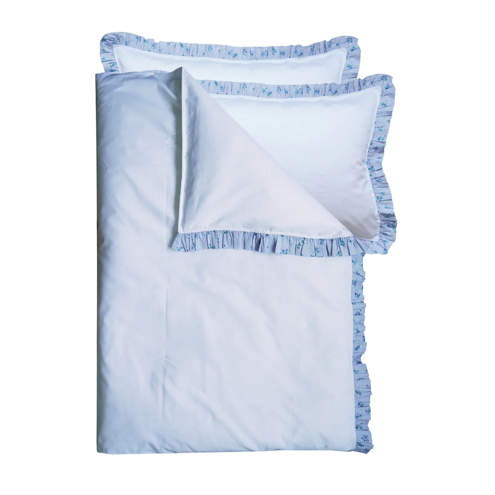Complete Bedding Set Made With Liberty Fabric Posy Corsage Blue