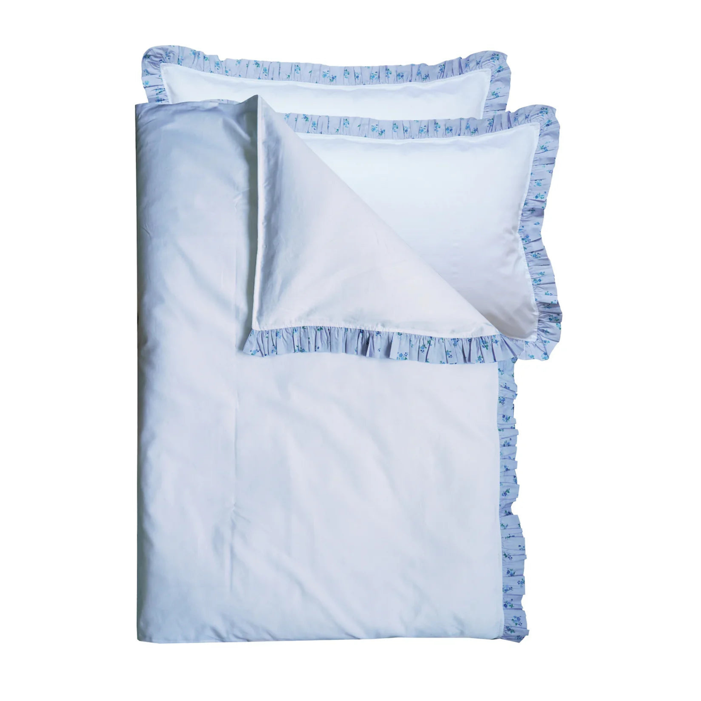 Complete Bedding Set Made With Liberty Fabric Posy Corsage Blue