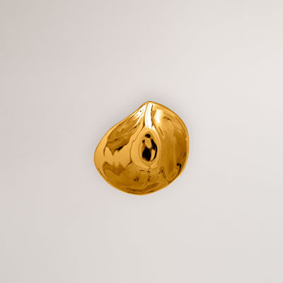 Handmade Limoges porcelain gold side bowl