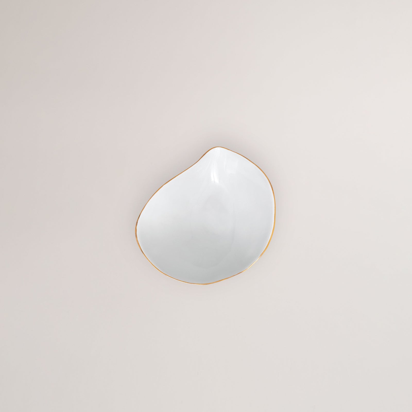 Handmade Limoges porcelain golden rim side bowl