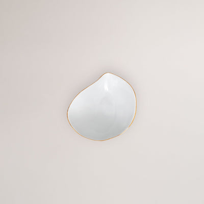 Handmade Limoges porcelain golden rim side bowl