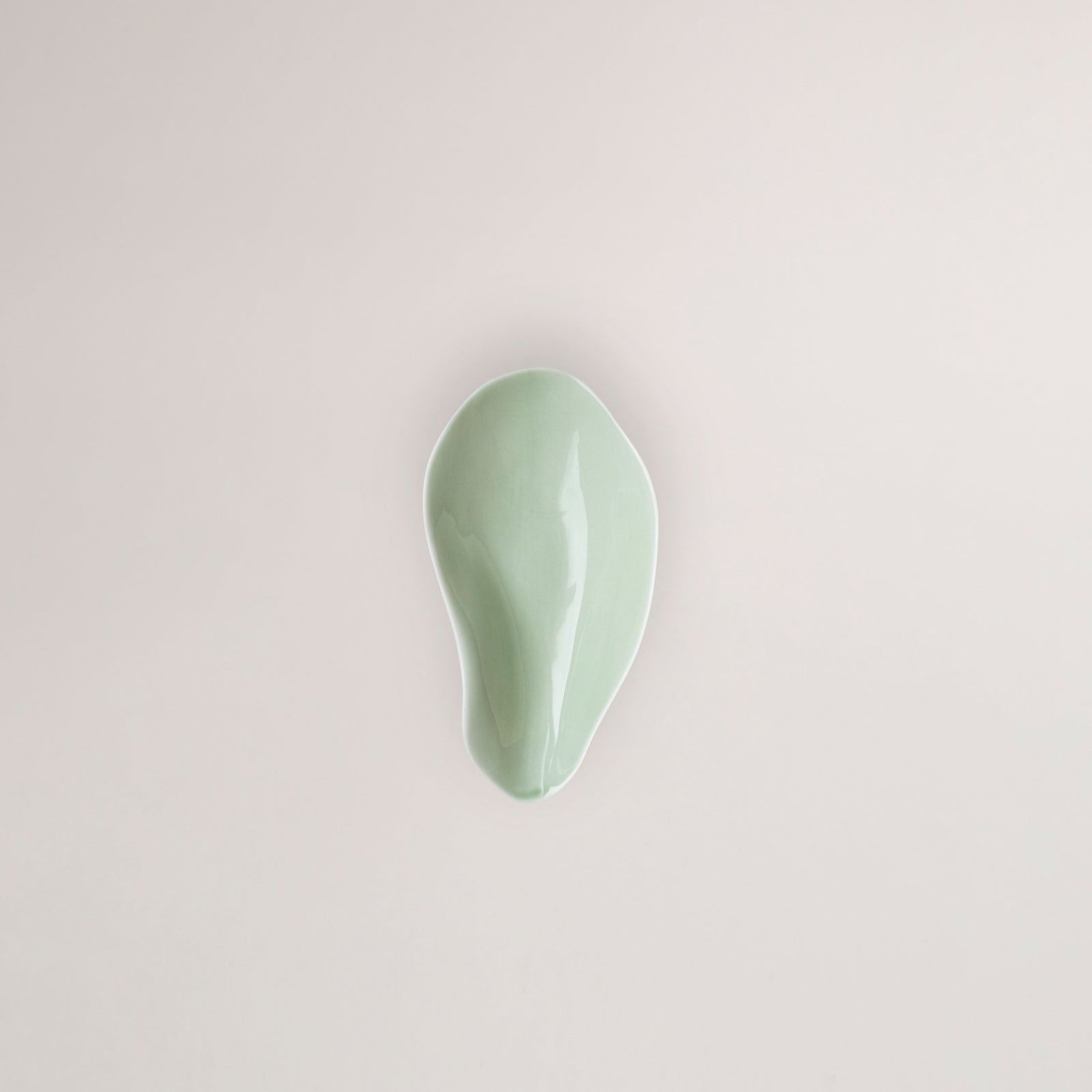 Handmade Limoges porcelain green side bowl
