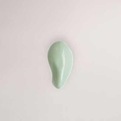 Handmade Limoges porcelain green side bowl