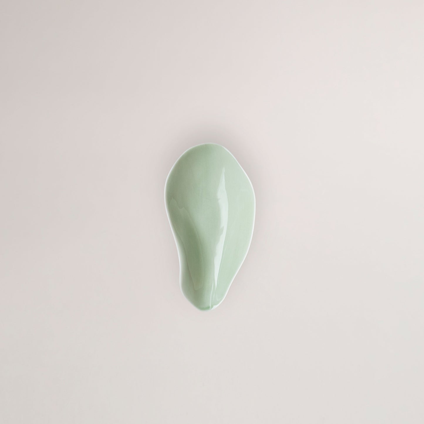 Handmade Limoges porcelain green side bowl