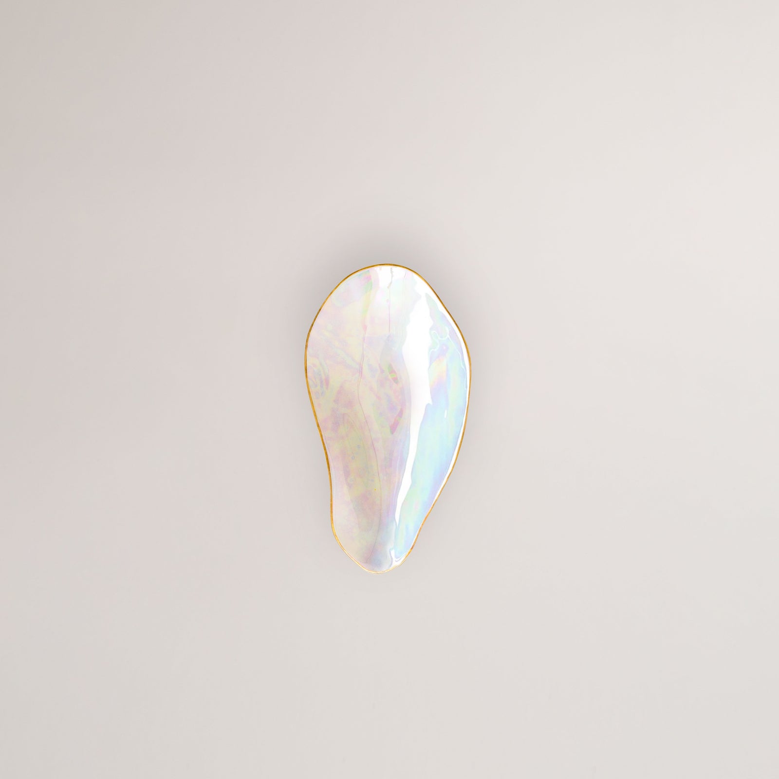 Handmade Limoges porcelain pearlescent side bowl