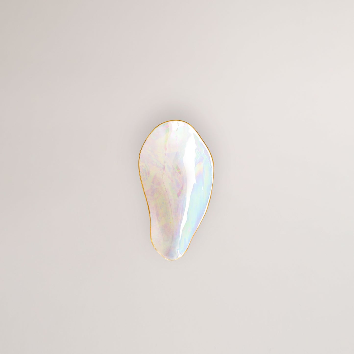 Handmade Limoges porcelain pearlescent side bowl