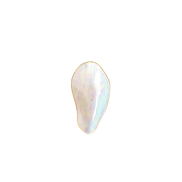 Handmade Limoges porcelain pearlescent side bowl