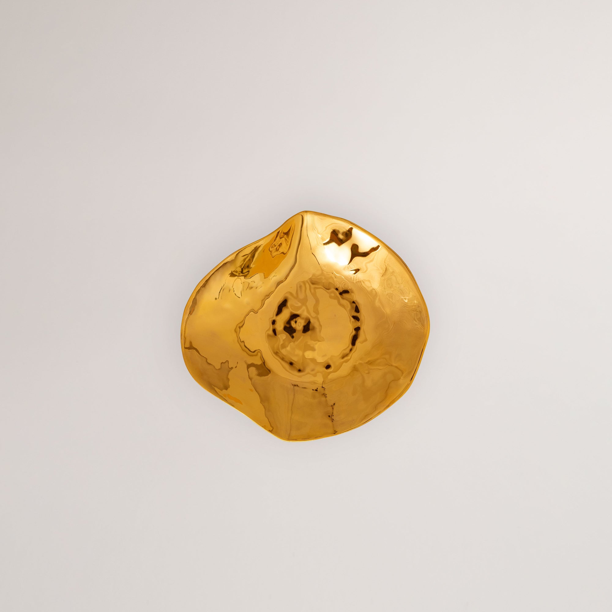 Handmade Limoges porcelain gold small plate