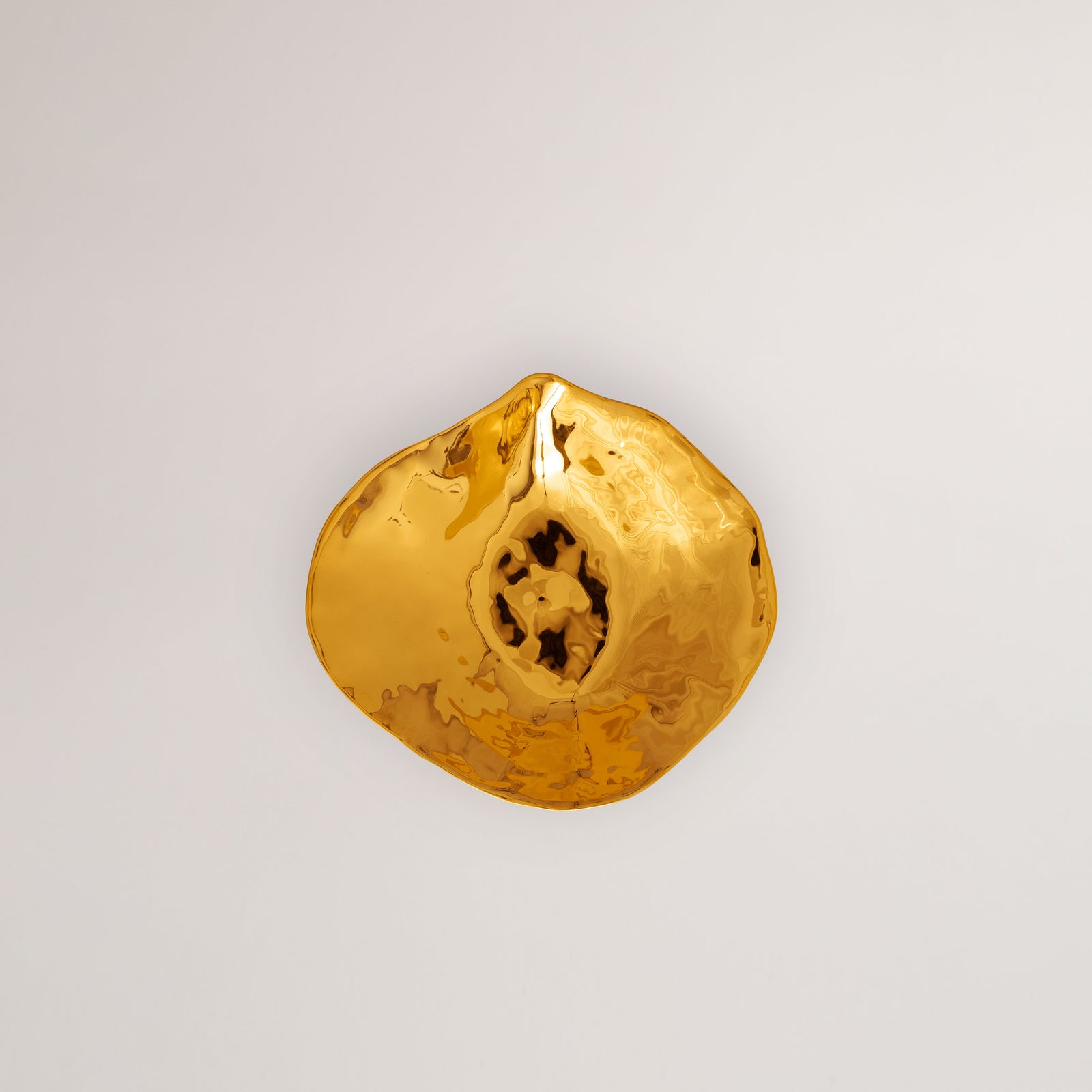 Handmade Limoges porcelain gold bowl