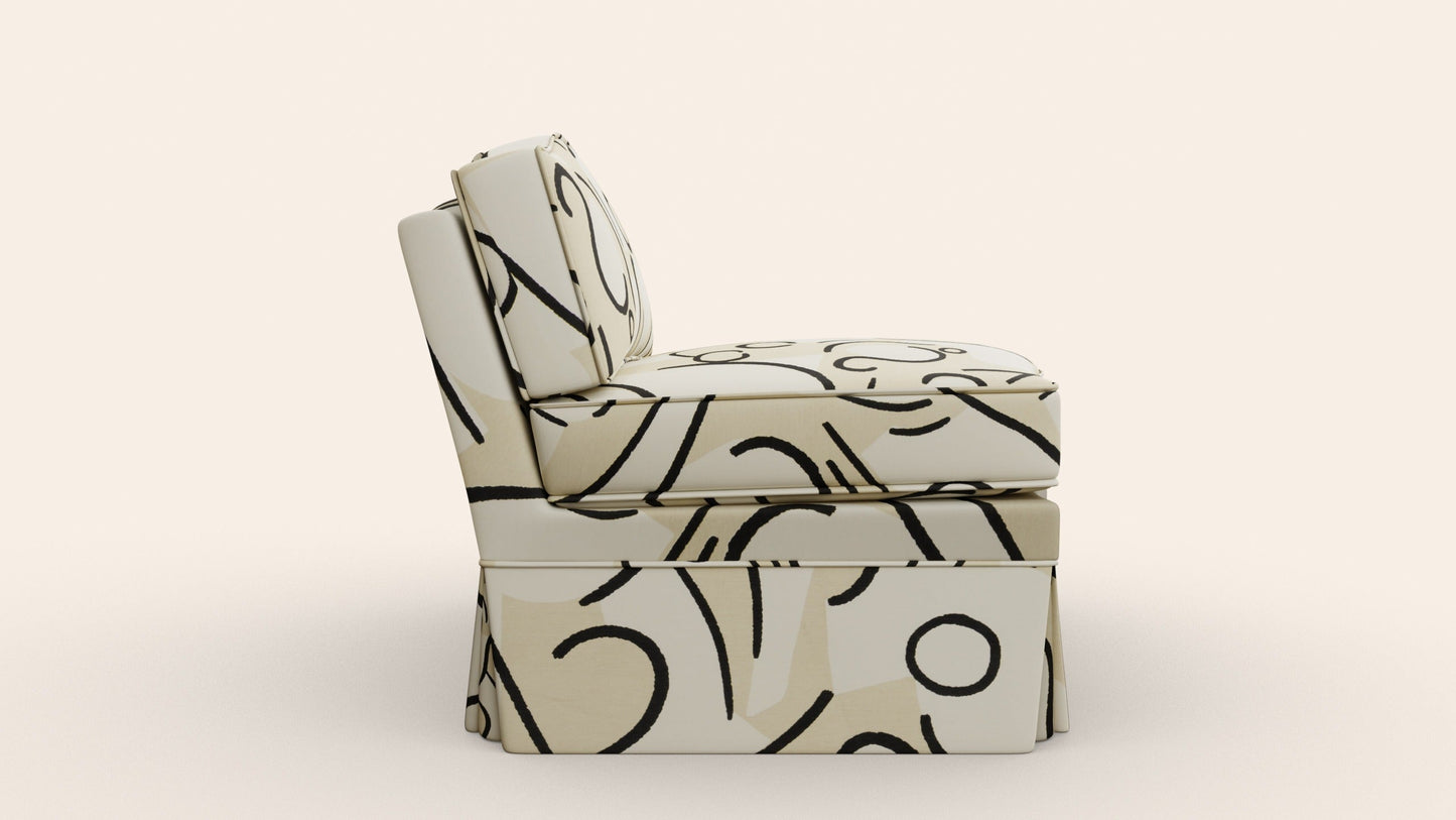 Felix Slipper Chair, Coconut