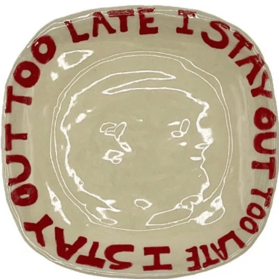 I Stay Out Too Late Trinket Tray Red