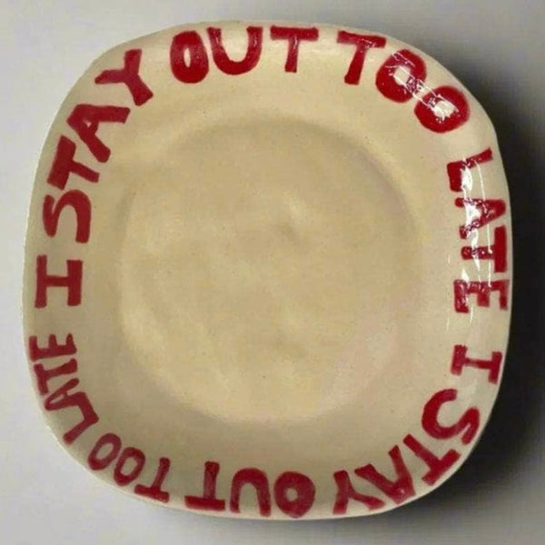 I Stay Out Too Late Trinket Tray Red