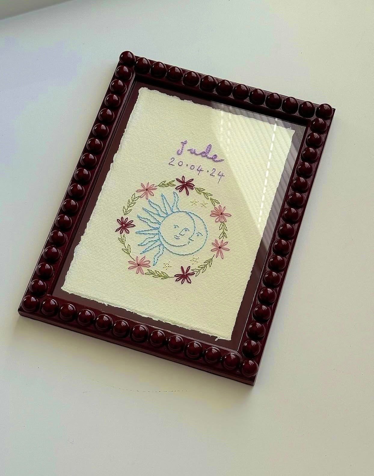Burgundy Bobbin Frame