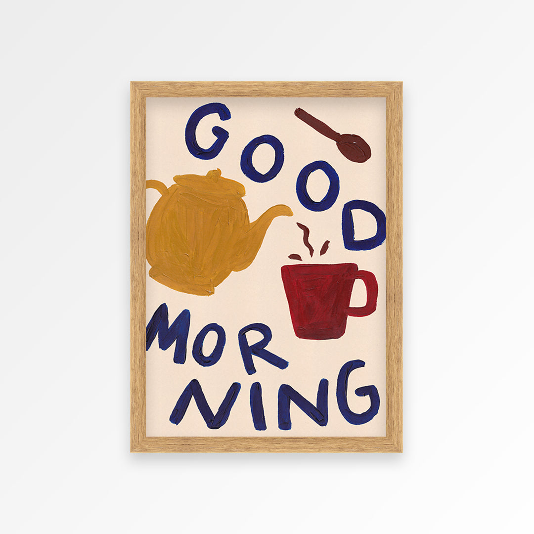 Good Morning Hand Painted Print