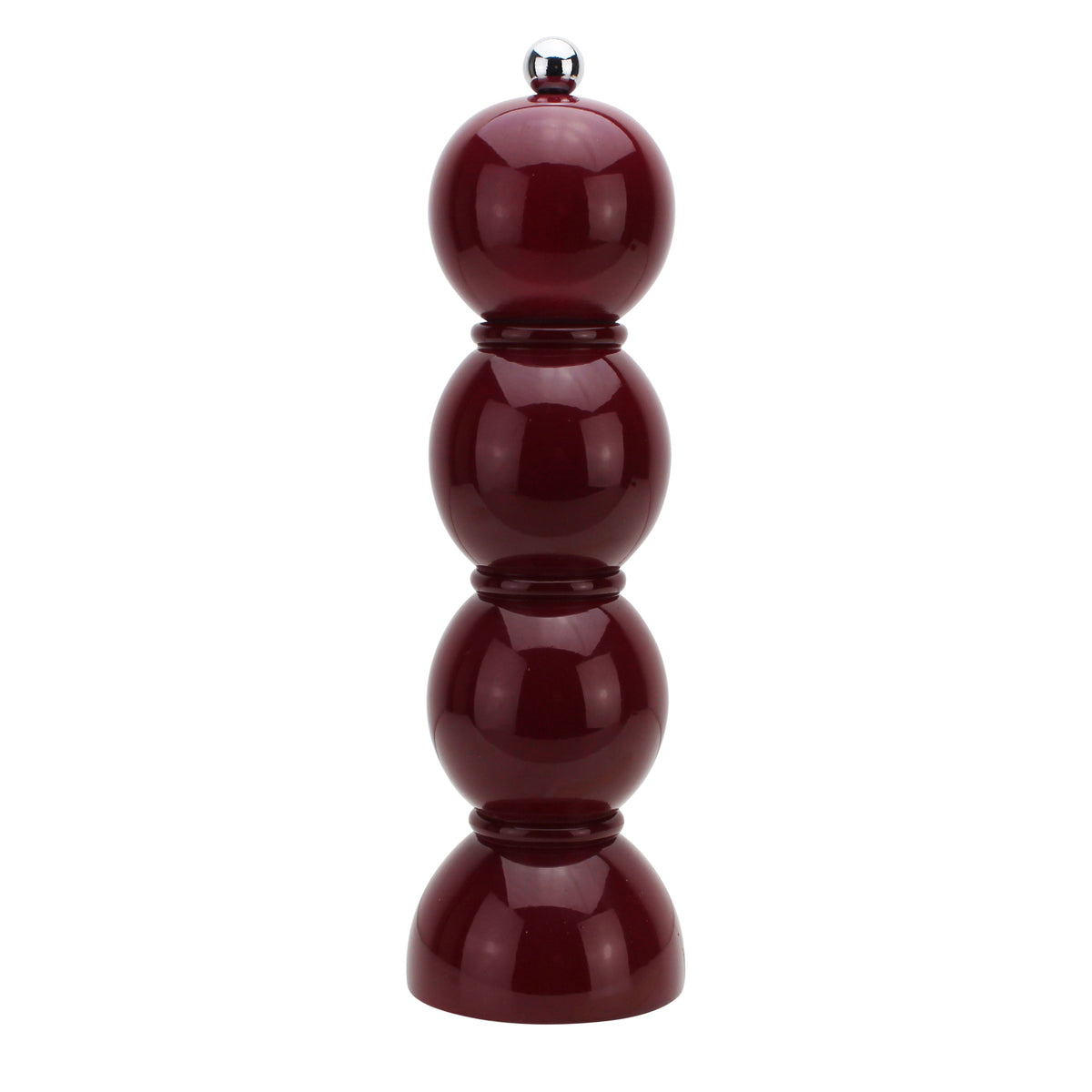 Deep Cherry Lacquer Red Bobbin Salt or Pepper Mill - Addison Ross Ltd UK