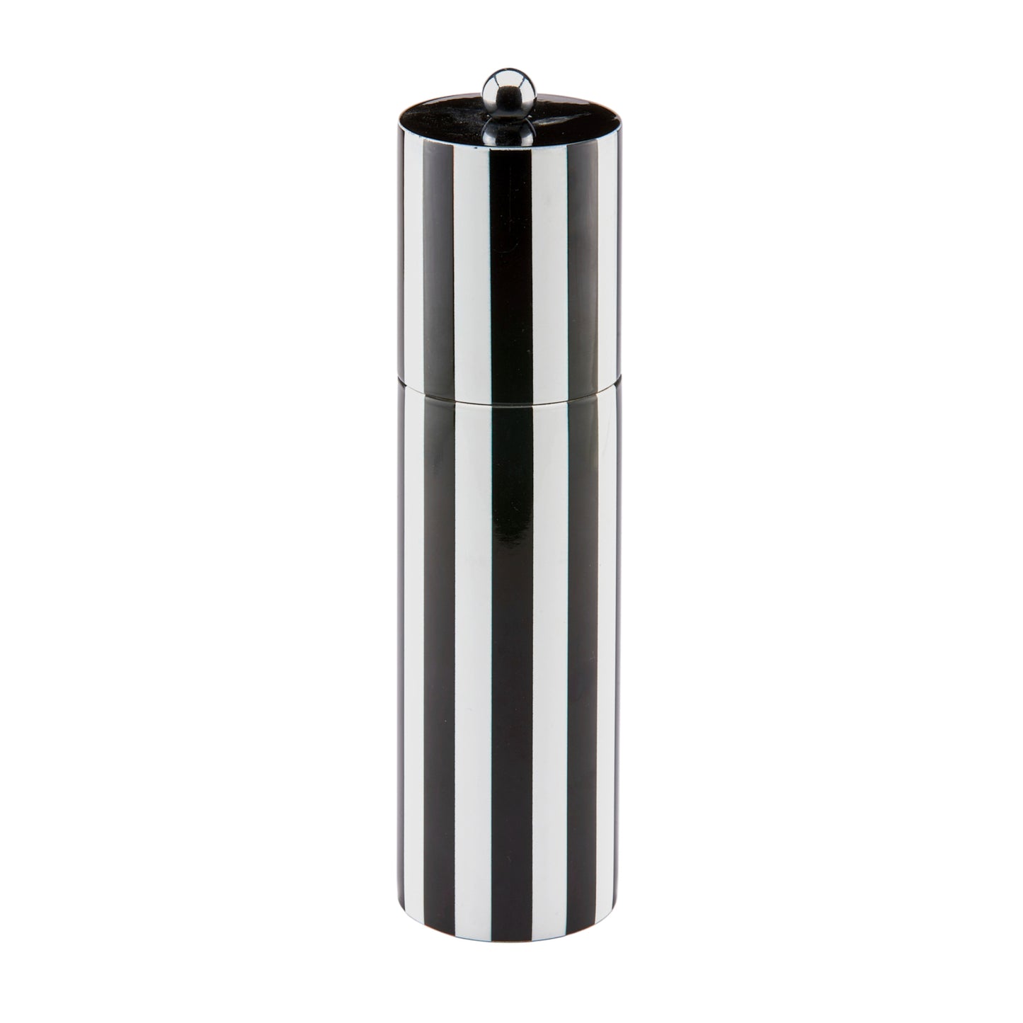 Black Striped Column Salt or Pepper Mill