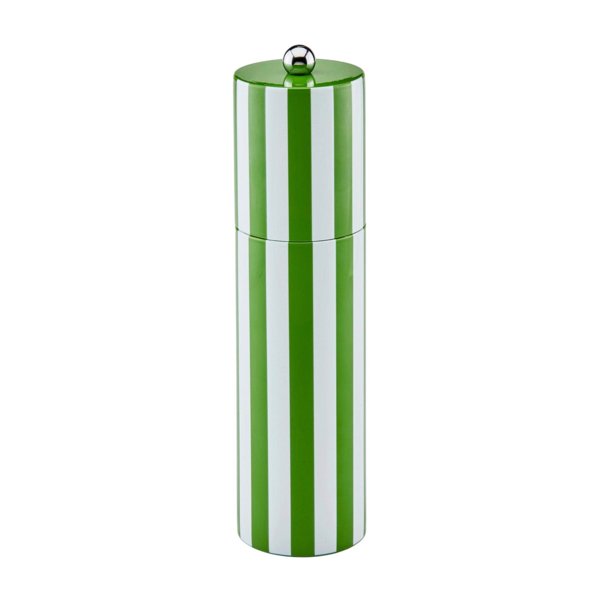 Green Striped Column Salt or Pepper Mill
