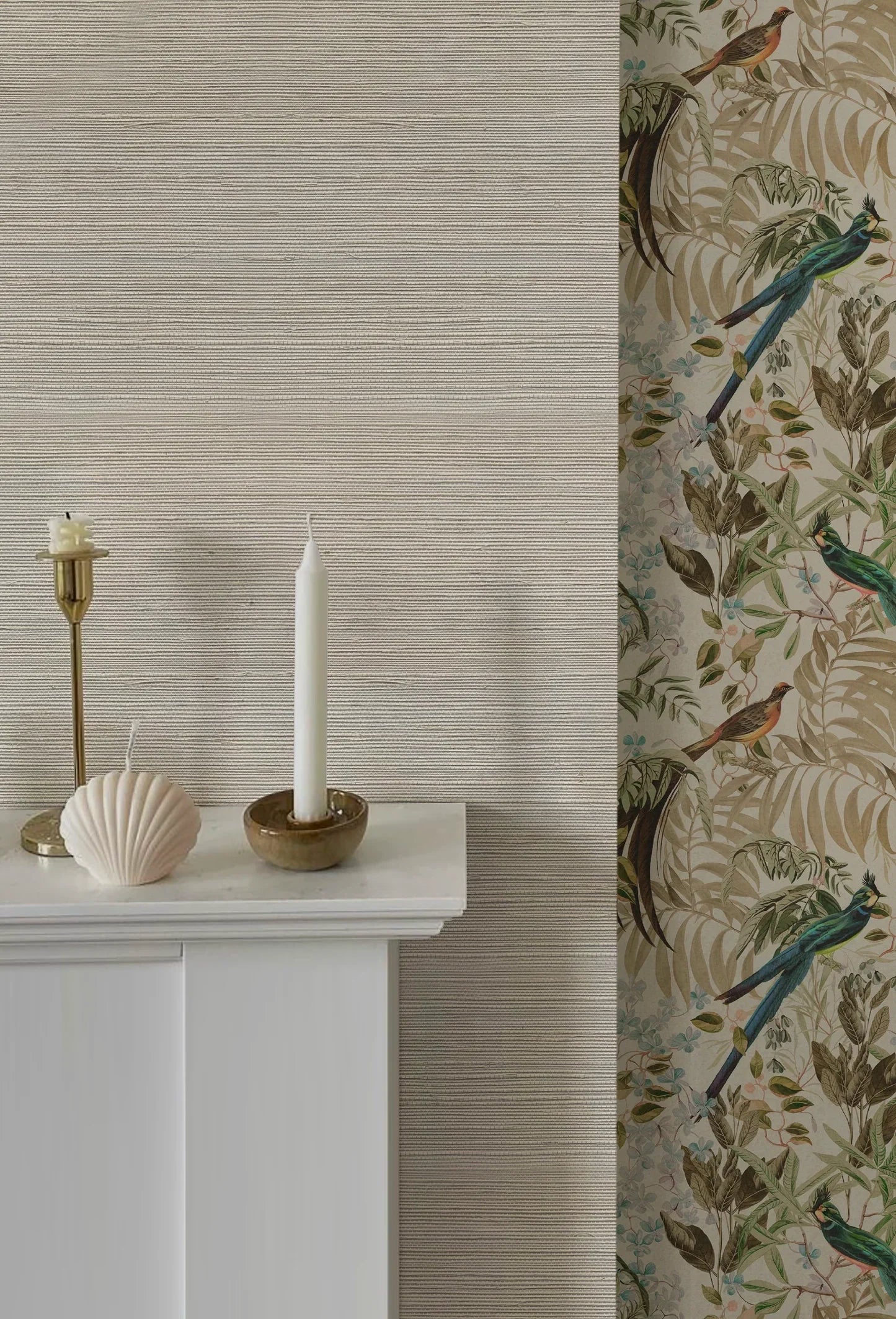 Grasscloth Wallpaper - Complex White
