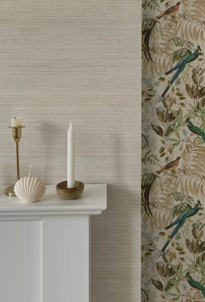 Grasscloth Wallpaper - Complex White