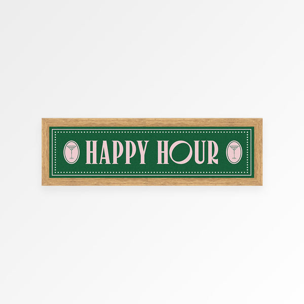 Happy Hour Panoramic Framed Print