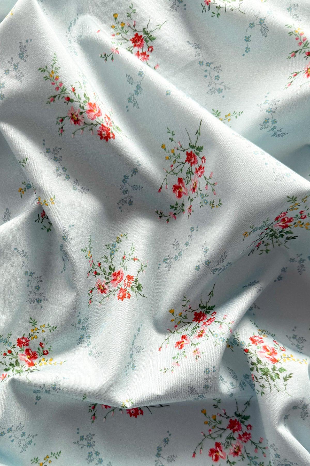 Housewife Pillowcase Made With Liberty Fabrics & Bridgerton Garden Blooms Blue