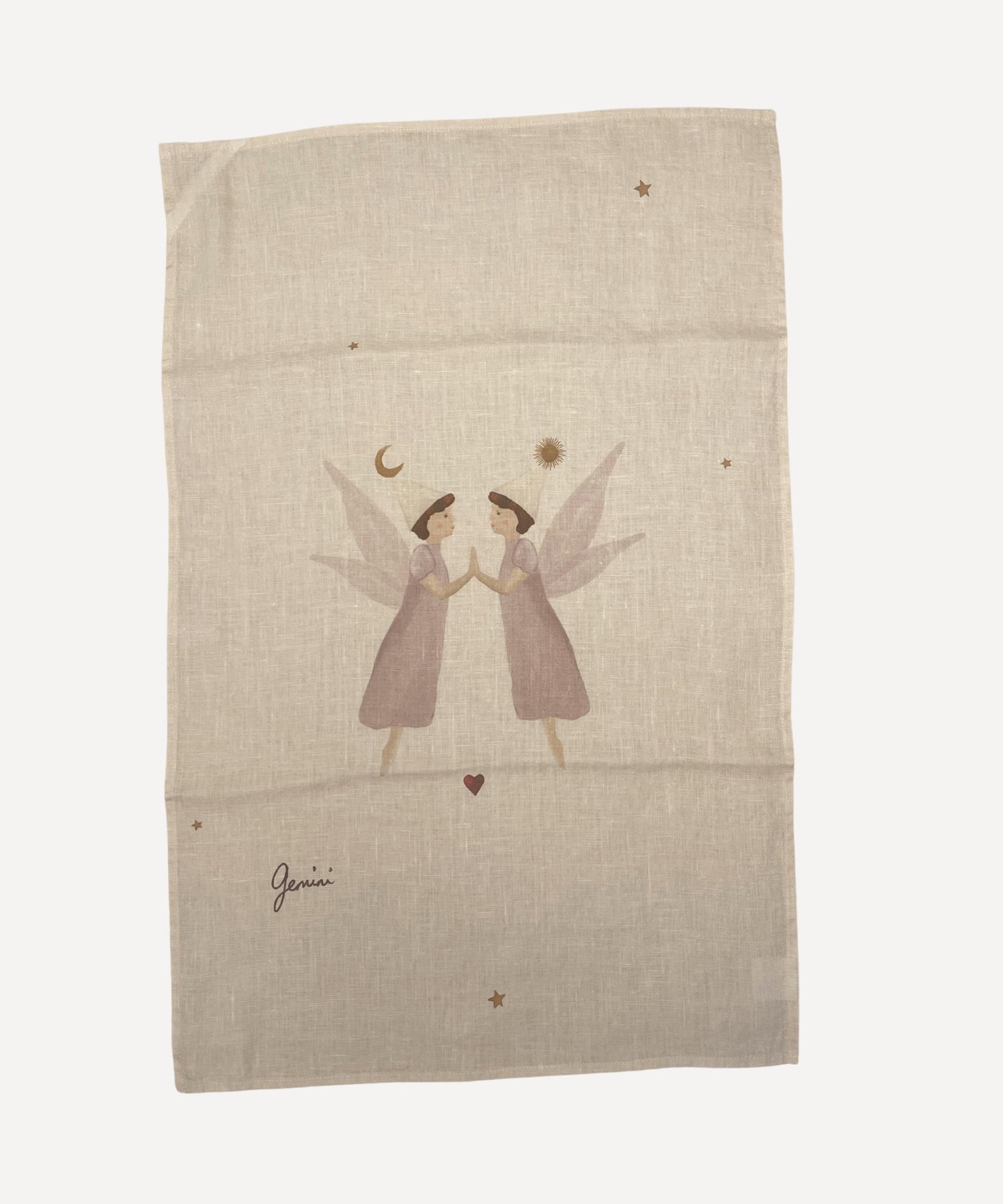 Linen Tea Towel "Gemini"