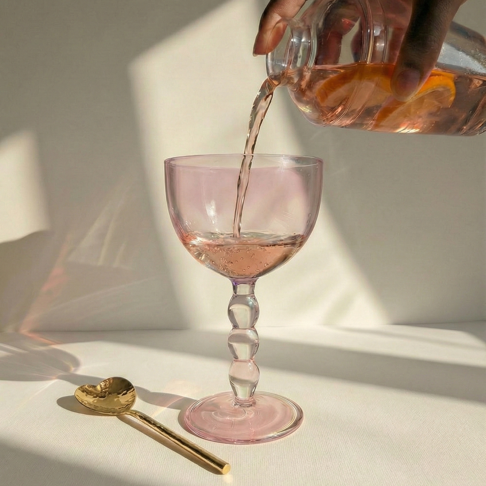 Heart-Shaped Brass Cocktail Spoons-(Set of 4) 4.5x1.5 Inches