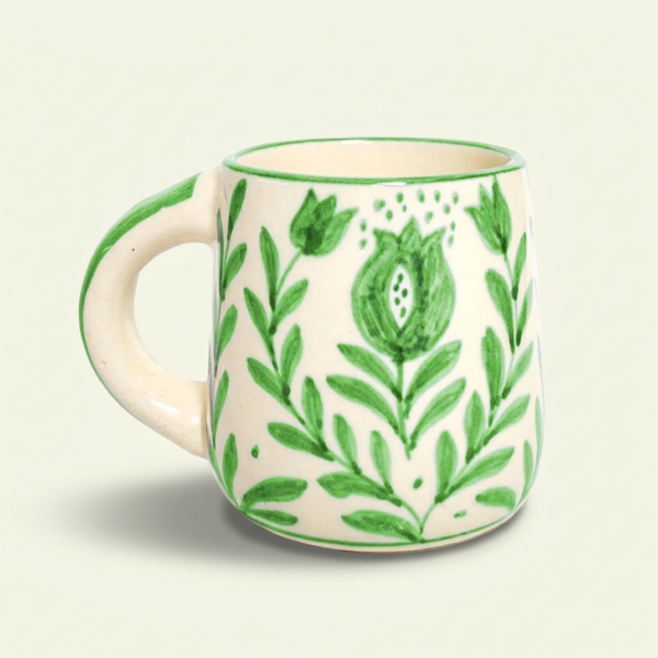 Green Anaar Coffee Mug- , 3.5 X 3 Inches (Set of 4)