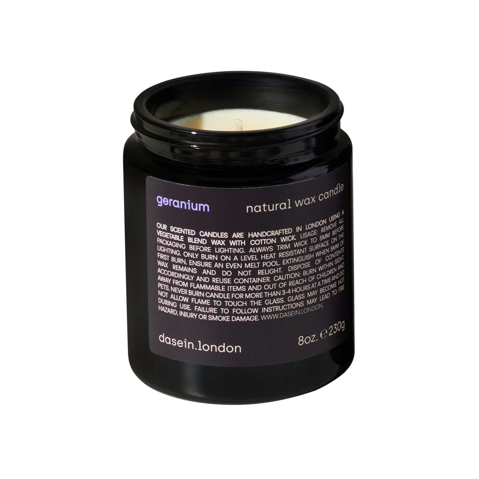 Geranium Natural Wax Candle (230g)