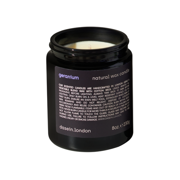 Geranium Natural Wax Candle (230g)