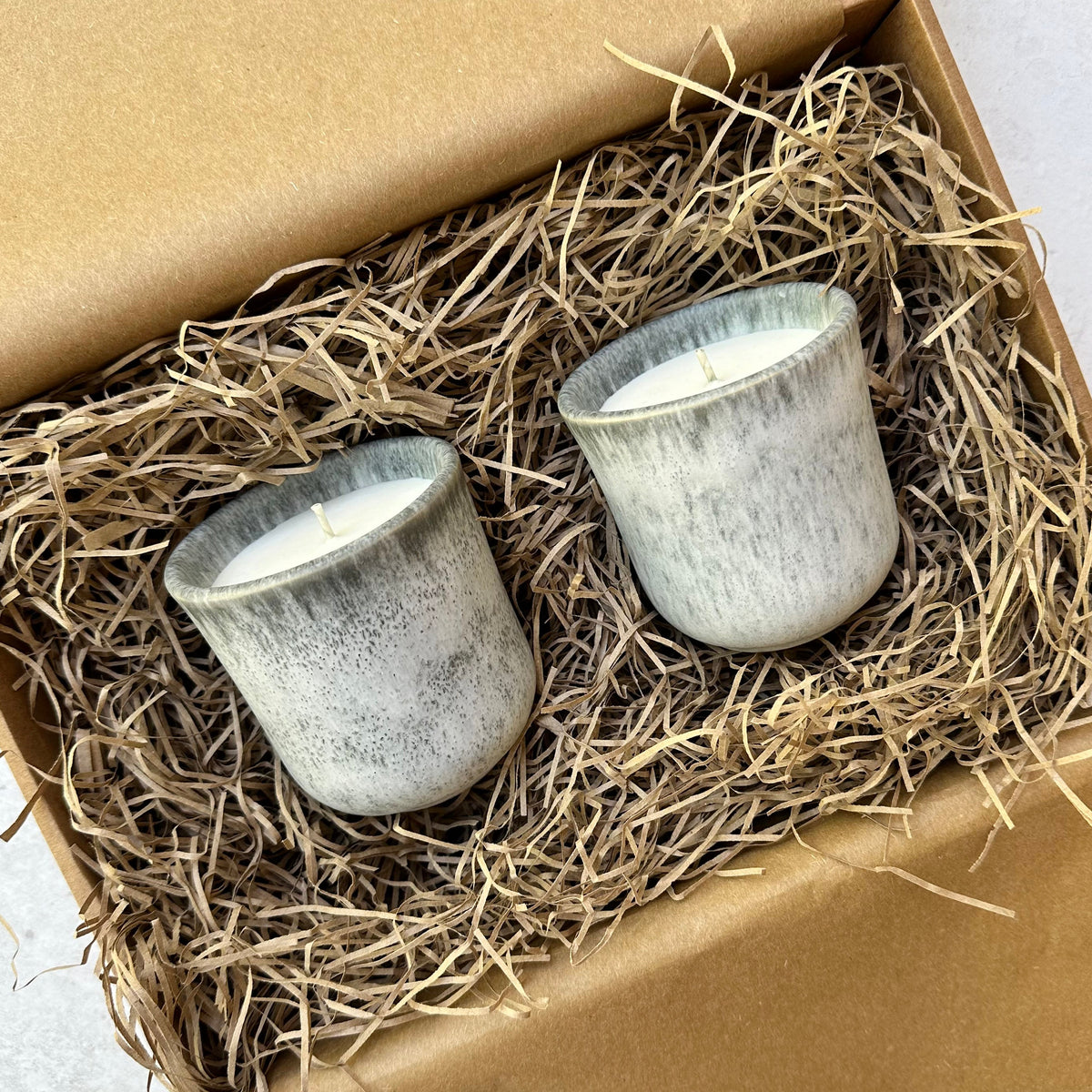 Build Your Own: Grey Coffee Cup Candle Gift Set