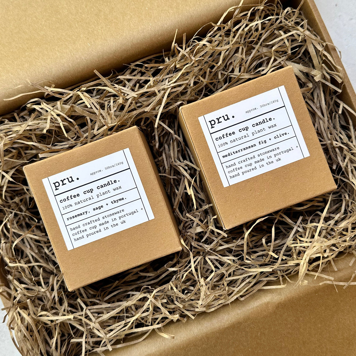 Build Your Own: Grey Coffee Cup Candle Gift Set