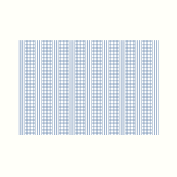 Blue Gingham Print Cotton Tablecloth