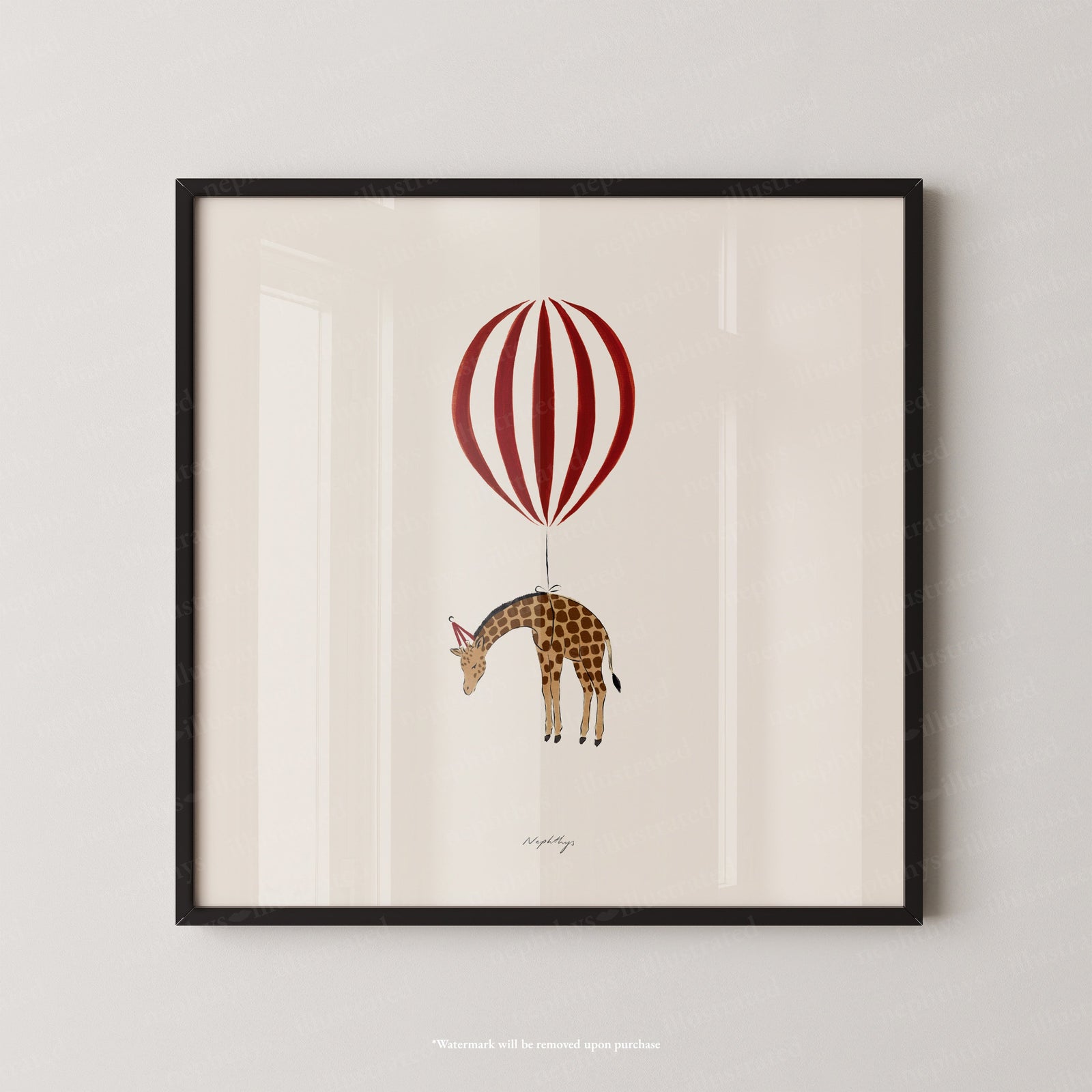 Giraffe Balloon Personalised