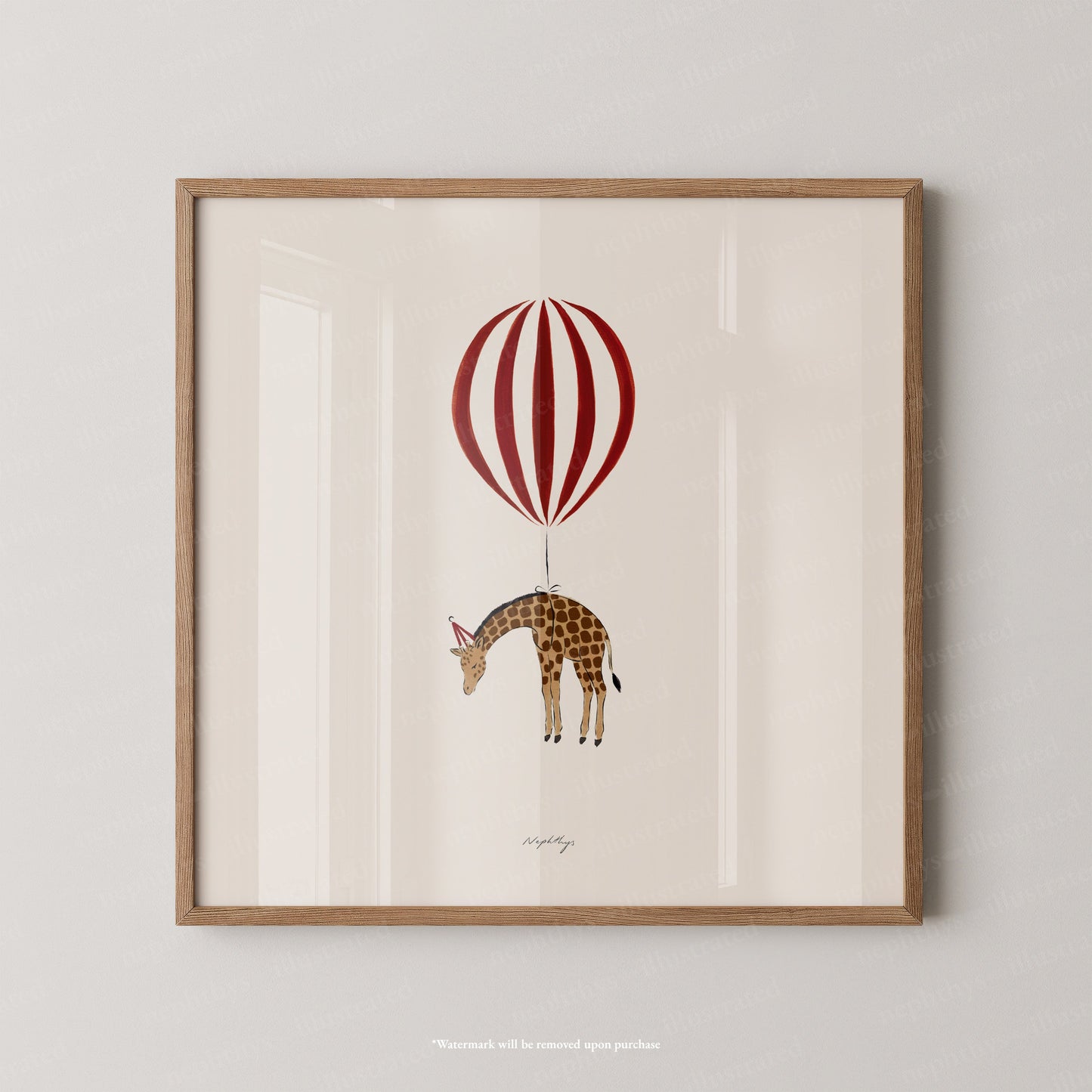 Giraffe Balloon Personalised