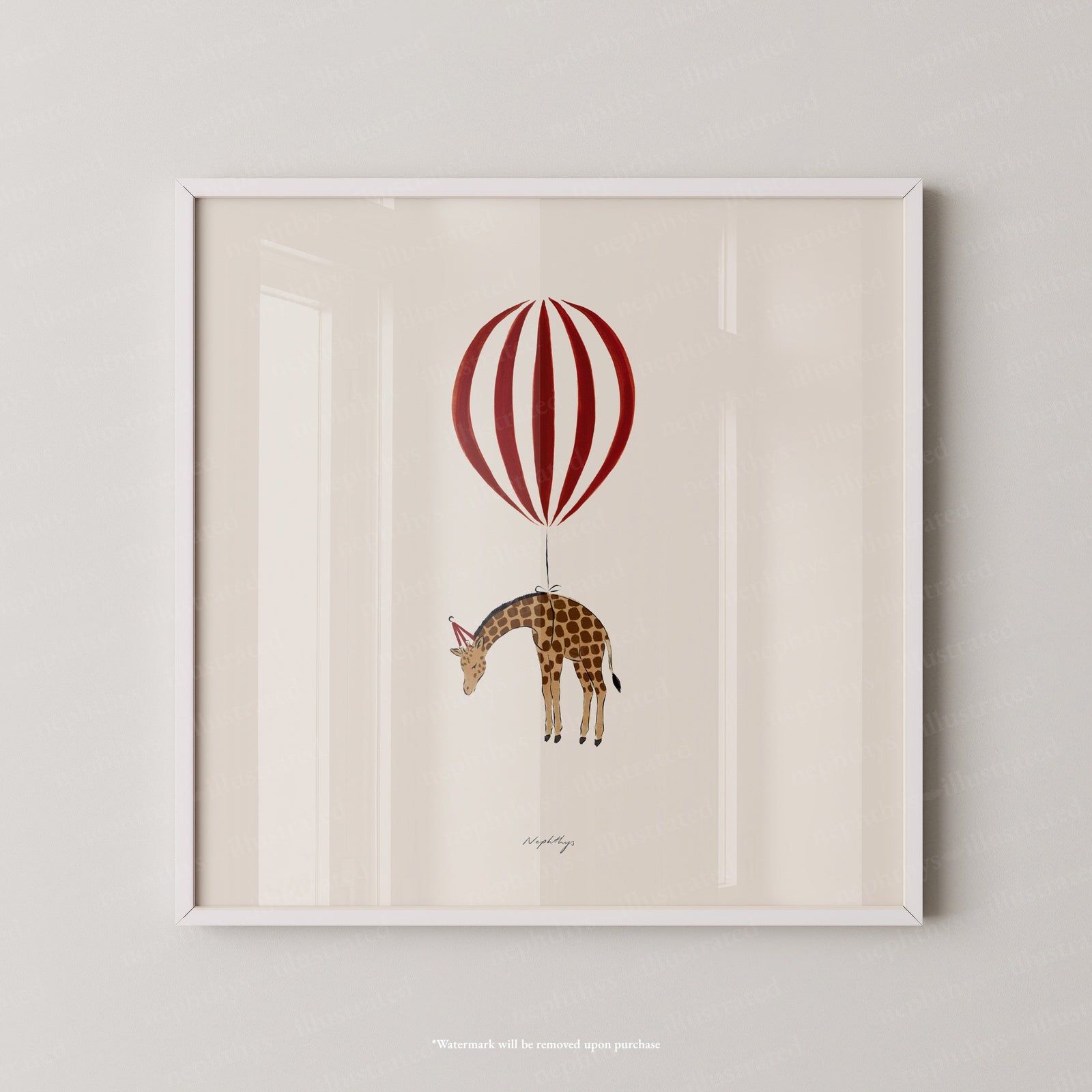 Giraffe Balloon Personalised