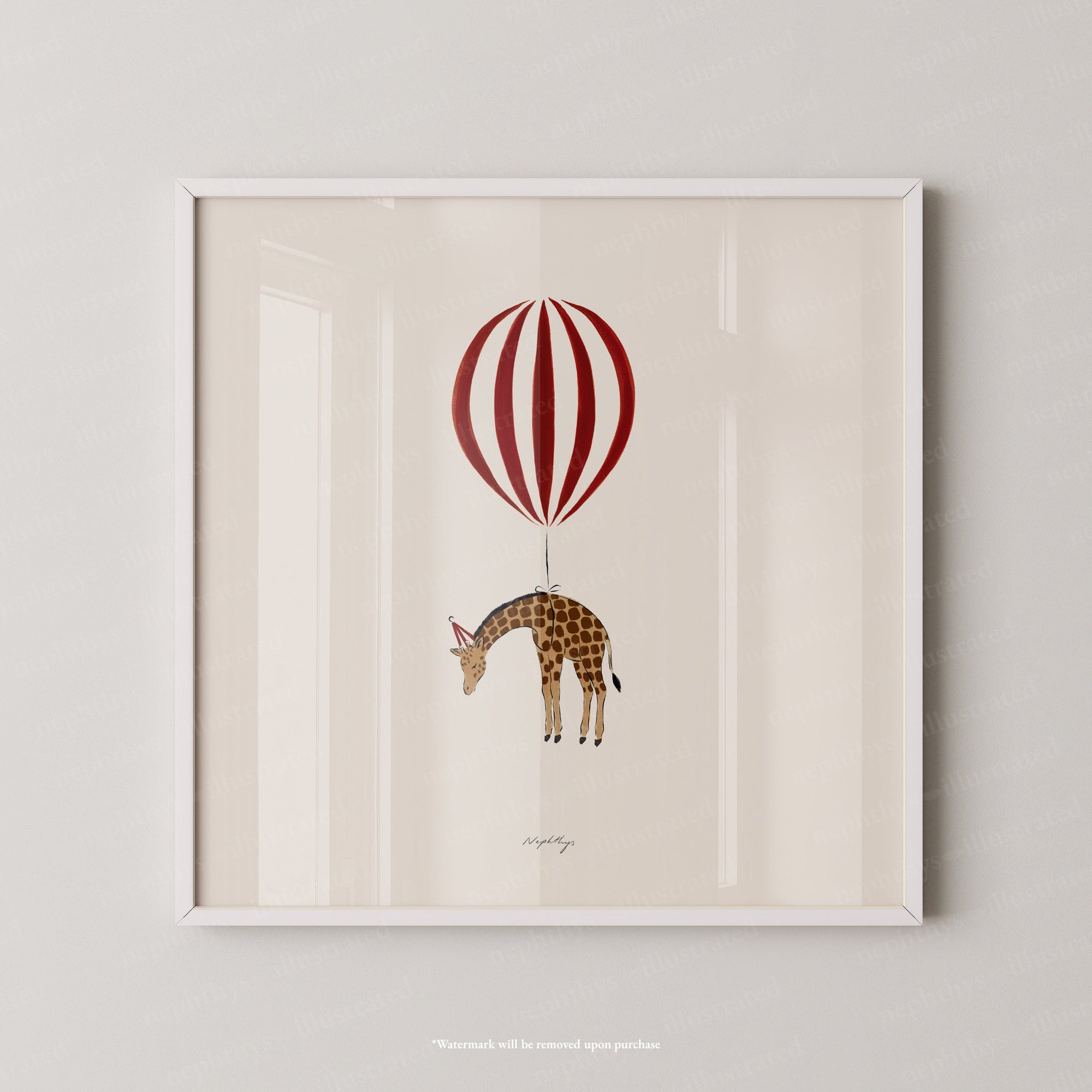 Giraffe Balloon Personalised
