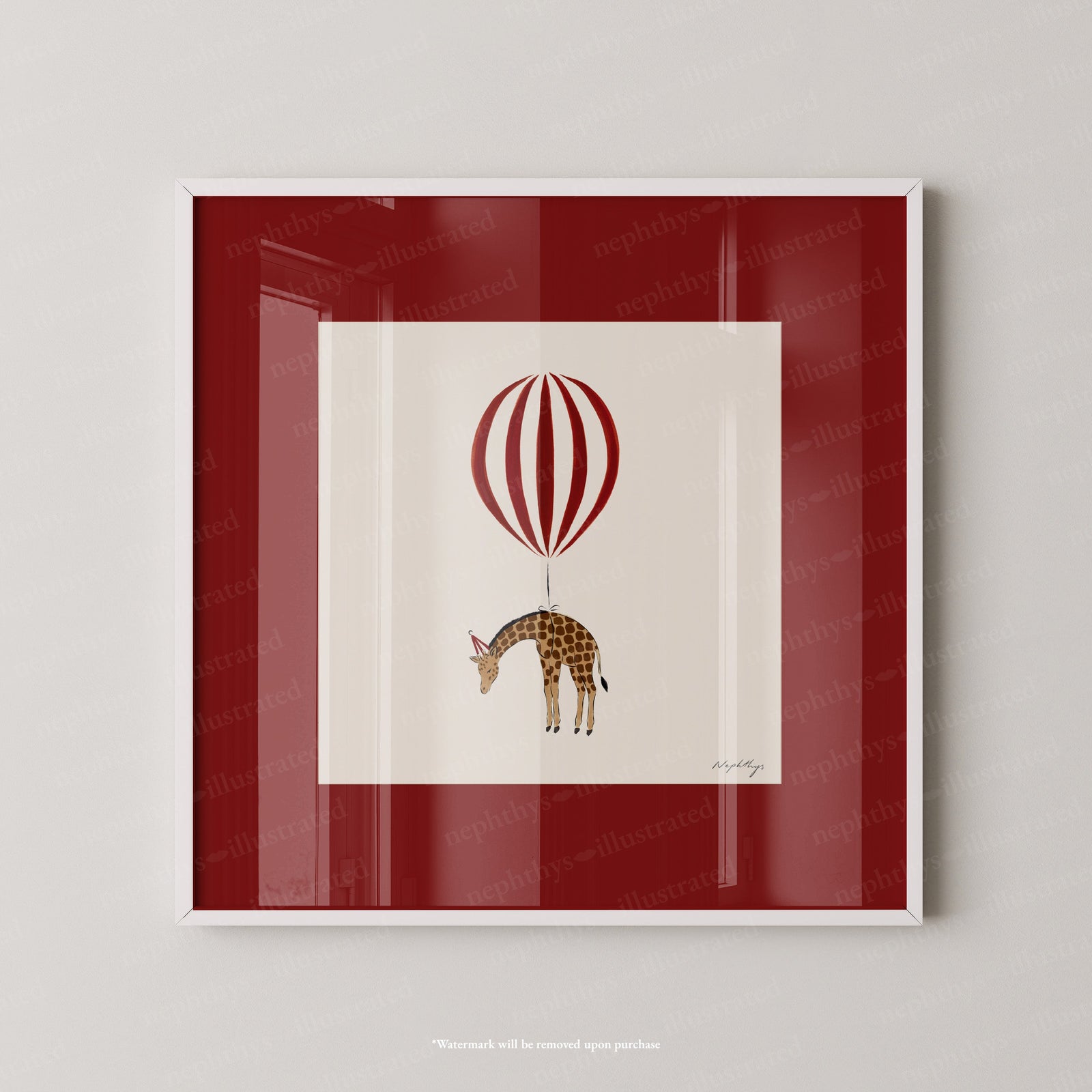 Giraffe Balloon Personalised