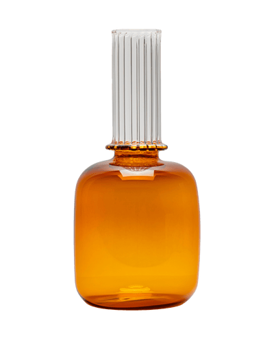 Glass Bedside Carafe and Water tumbler amber Issy Granger