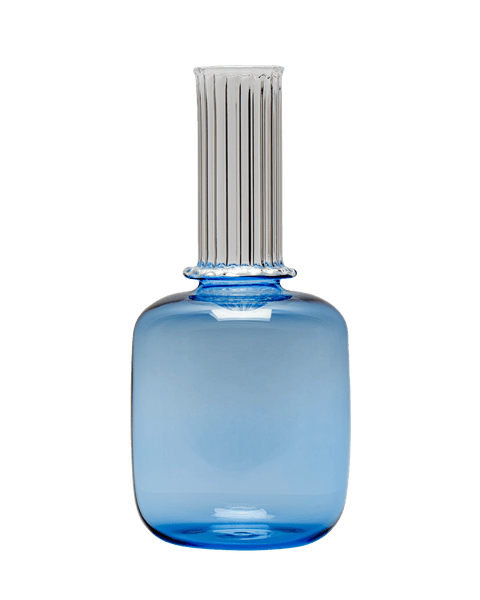 Glass Bedside Carafe and Water Tumbler Blue Issy Granger 
