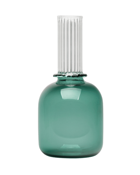 Glass Bedside Carafe and water tumbler teal Issy Granger 