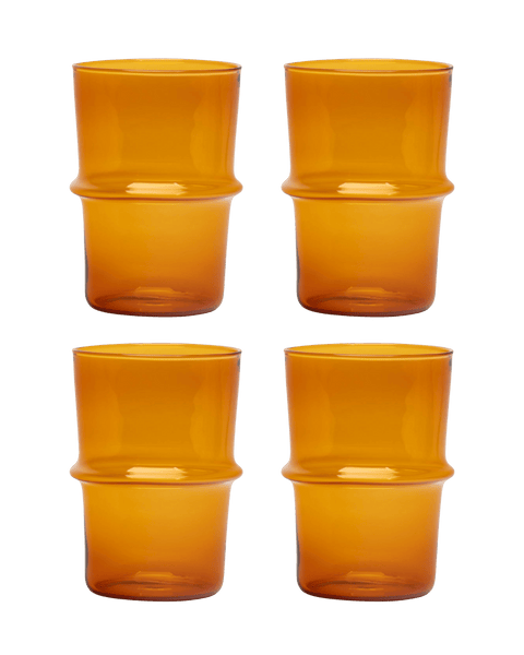 Glass Ridge Stackable Amber Water Glass Issy Granger 