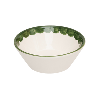 Late Afternoon Green Scallop bowl