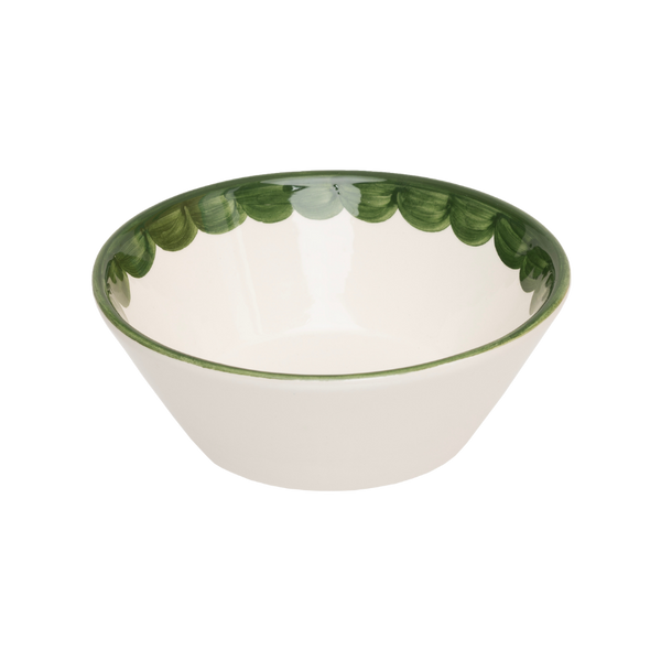 Late Afternoon Green Scallop bowl