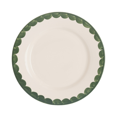 Late Afternoon Green Scallop Dinner Plate