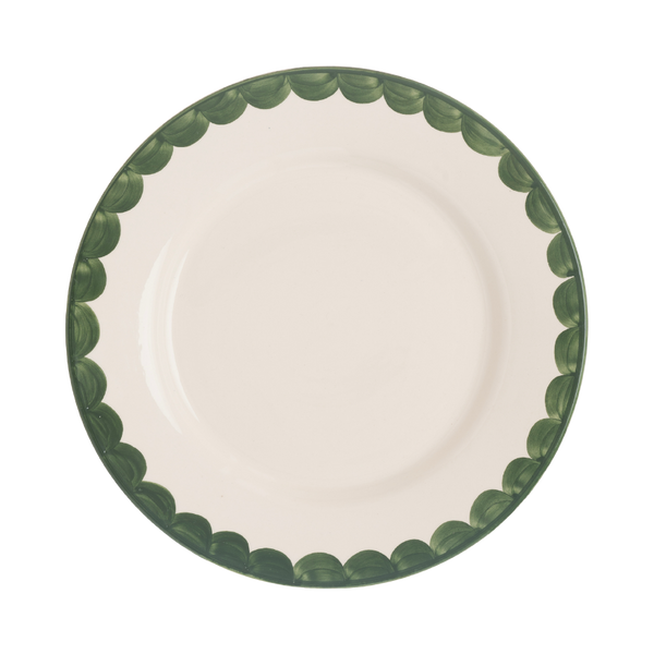 Late Afternoon Green Scallop Dinner Plate