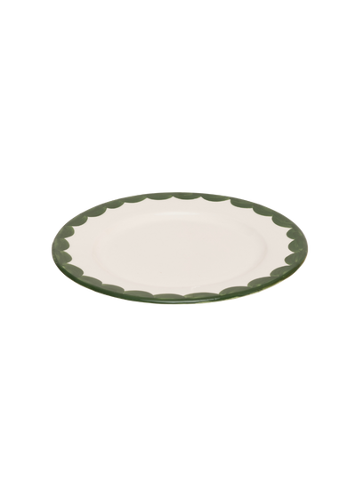 Late Afternoon Green Scallop Side Plate