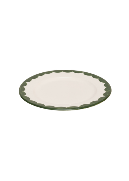 Late Afternoon Green Scallop Side Plate