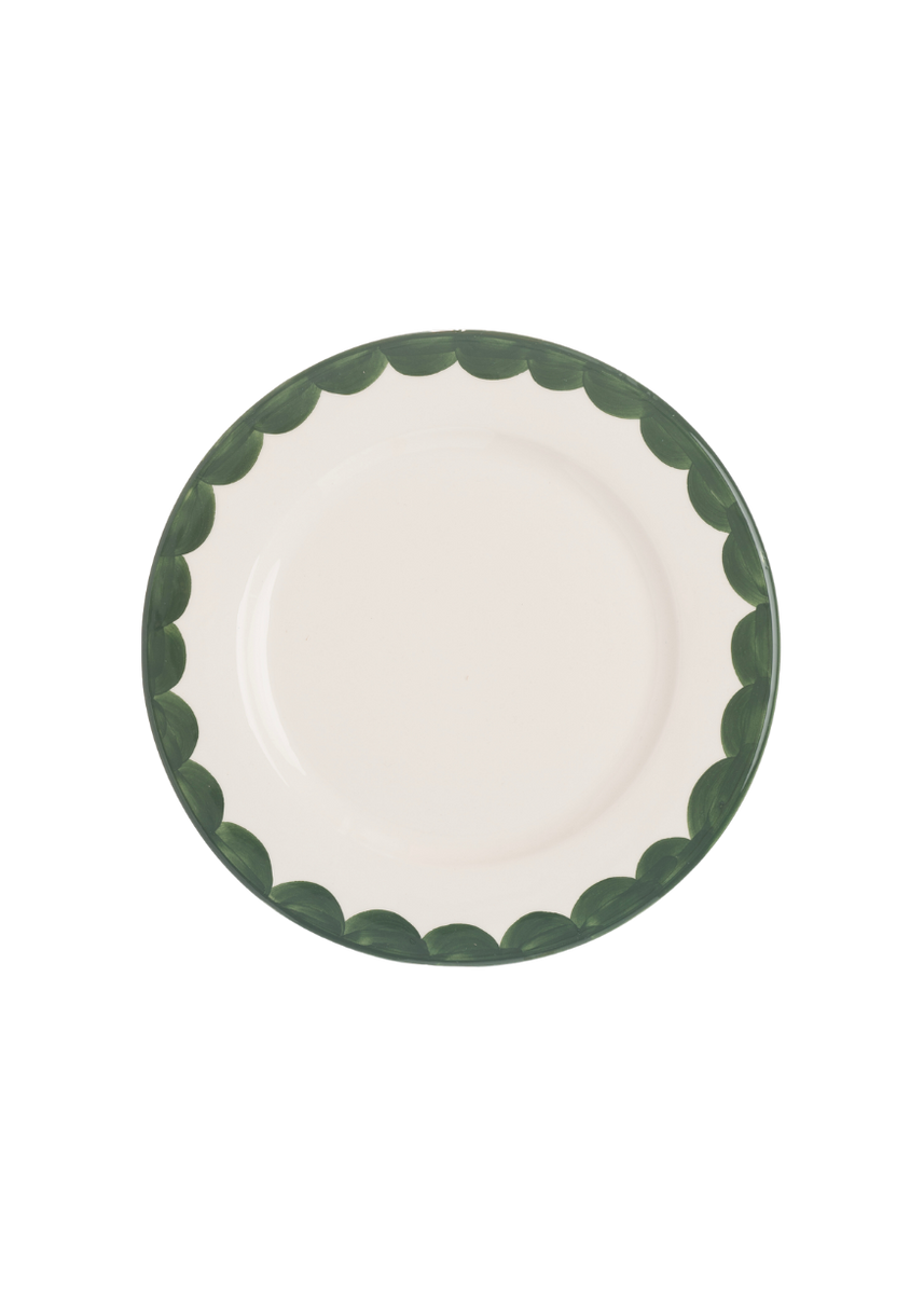 Green Scallop Side Plate
