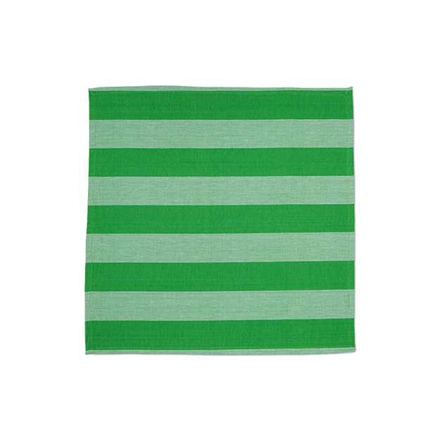 Lush Green Stripe Napkins (Set of 2)